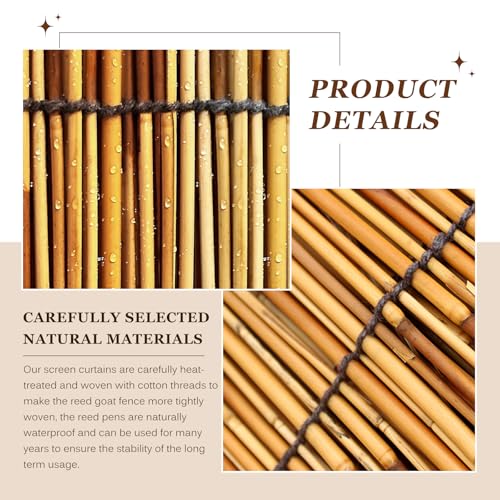 Natural Reed Fencing Rolls (3.2x16.4ft / Coffee)