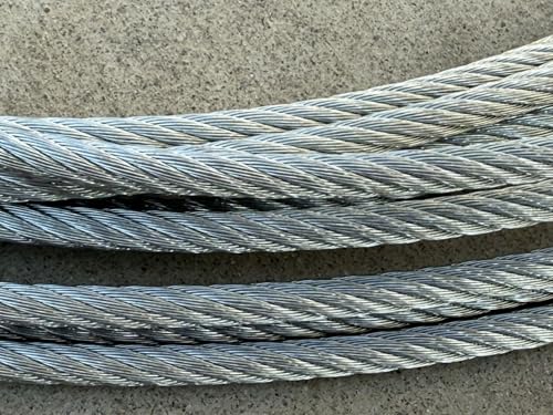3 16" x 50 ft Galvanized Braided Steel Cable w