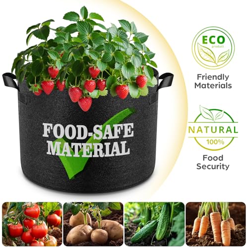 5 Pack 30 Gallon Grow Bags (5 Count)