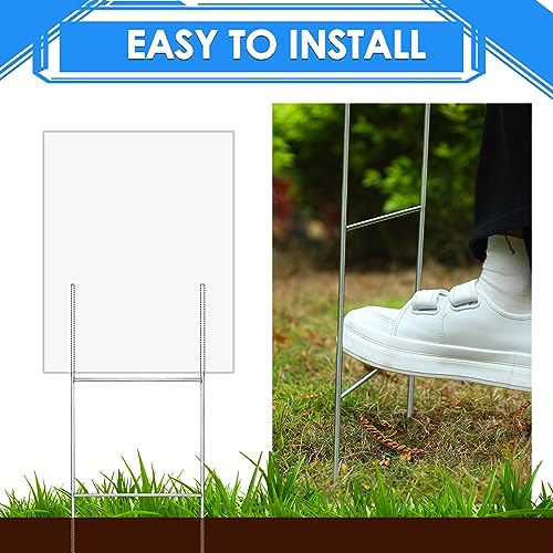 12 Pcs Yard Sign Stakes 16.5'' x 7'' H Frame Wire (12 Count)