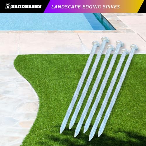 6 Inch Galvanized Landscape Edging Spikes (400 Count)