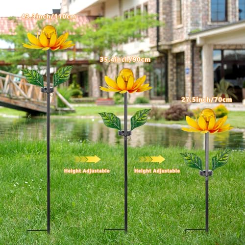 Solar Flowers Wind Spinners Outdoor