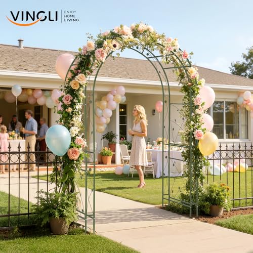 Garden Arbor Arch for Wedding Ceremony Party (Arch Top, Olive Green)