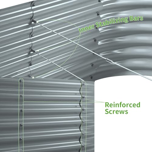 24“ Tall 4×2ft Galvanized Raised Garden Bed Kit (Modern Gray / 4×2×2ft)