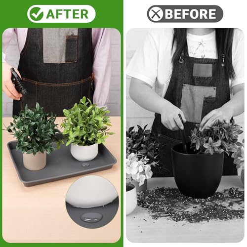 13 Inch Plant Trays (13 Inch / Gray)