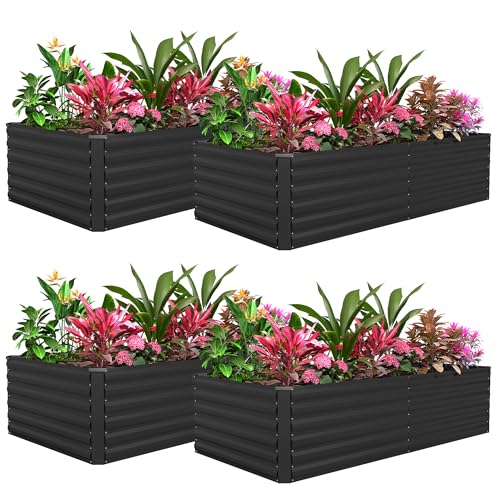 6x3x2ft Raised Garden Bed Outdoor (4 Count)