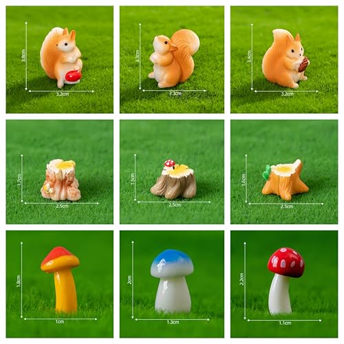 44PCS Miniature Garden Accessories Set (Mushroom)