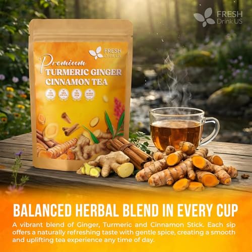 Premium Turmeric Ginger Cinnamon Tea (135 Count)