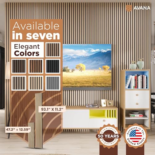 Acoustic Wood Wall Panels (Natural Oak / 94X11 (4 PCs))