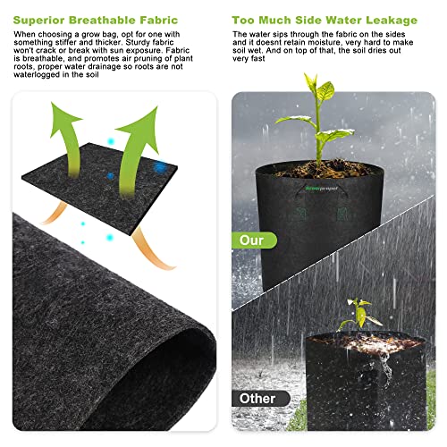 Taller Grow Bags (Black / 20 US Gallons 3 Pack)