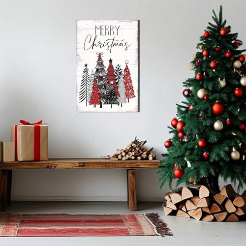 Merry Christmas Tree Canvas Wall Art (24"L x 36"W / Christmas Tree)