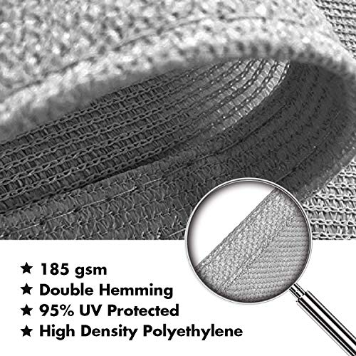 20'x20'x20' Sun Shade Sail Gray Curved Triangle (Gray / 2 0' X 2 0' X 2 0')