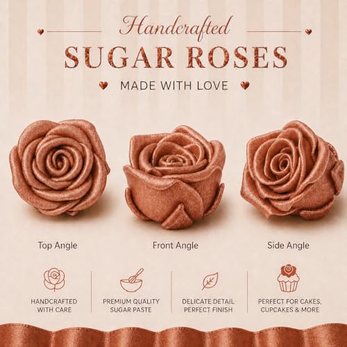 Metallic Edible Copper Roses (Copper)