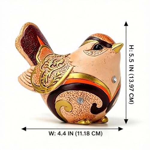Bird Figurines for Home Decor Sparrow Gifts for Bird Lovers (Art Deco)