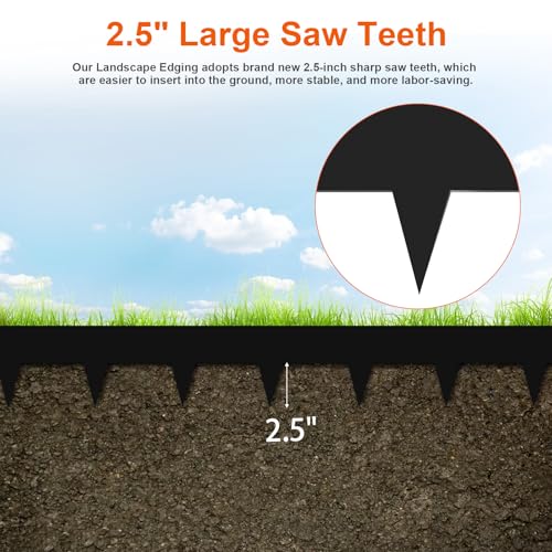 33ft.10 Pack Metal Edging for Landscaping (Black / 4.5 Inch)