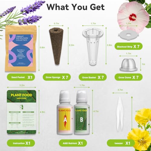Wild Flower Seed Hydroponic Pod Kit Compatible with Aerogarden (Wild Flower)