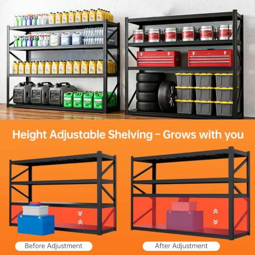 4 Tier Heavy Duty Garage Shelving (4T 71" W × 24" D × 71" H)