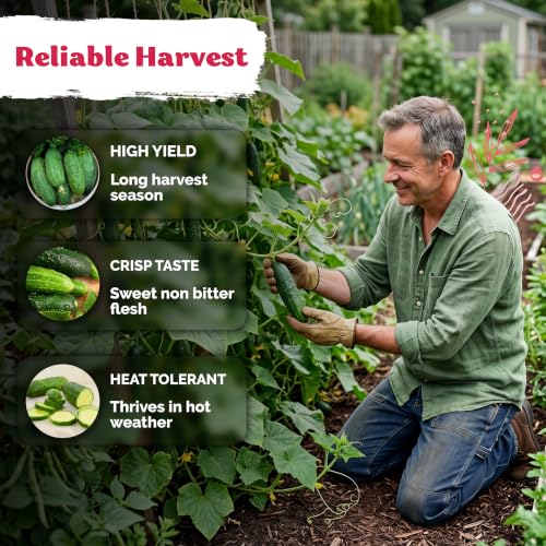 250 Marketmore 76 Cucumber Heirloom Vegetable Seeds