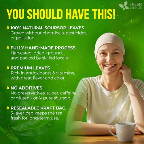 Premium 120+ Soursop Graviola Leaves Tea (110 Count (Pack of 1))