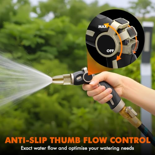Garden Hose Nozzle (Bronze / 4 Watering Patterns)