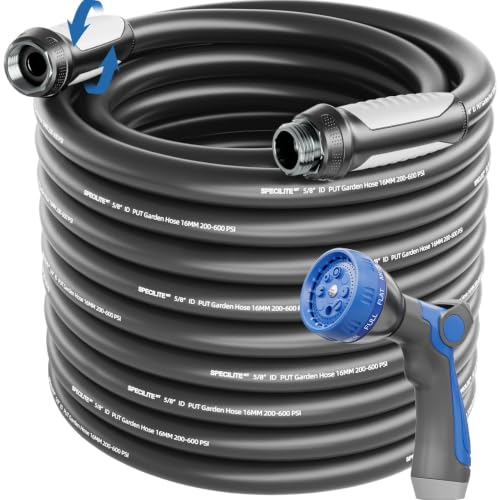 Garden Water Hose 100 ft x 5 (Black / 100 FT)