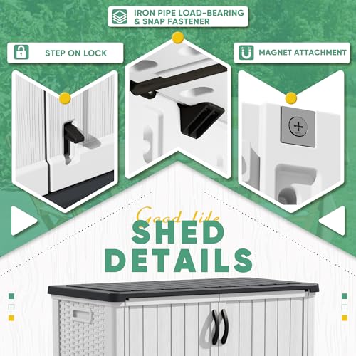 Outdoor Storage Cabinet 26 Cu Ft with Lockable Doors