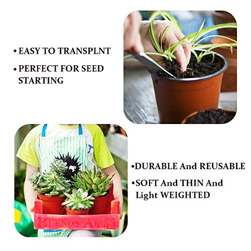 100 Pcs 3.5 Inch Plastic Seedlings Plants (100 Pcs 3.5 Inch)