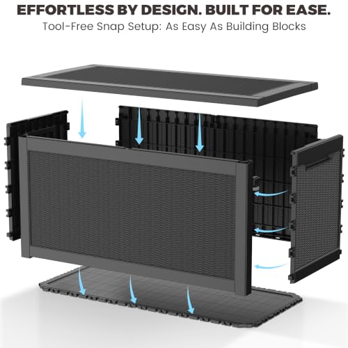 Outdoor Storage Box (Black / 320 Gallon 3.1 XXL)