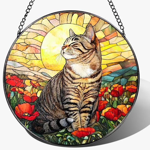 Stained Glass Window Hanging (Cat)