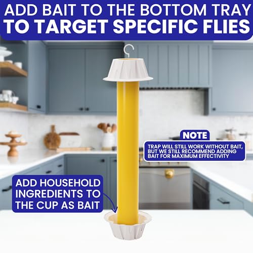 Fly Stick Sticky Fly Traps for Indoors Outdoor 4pk. Non (4pack)