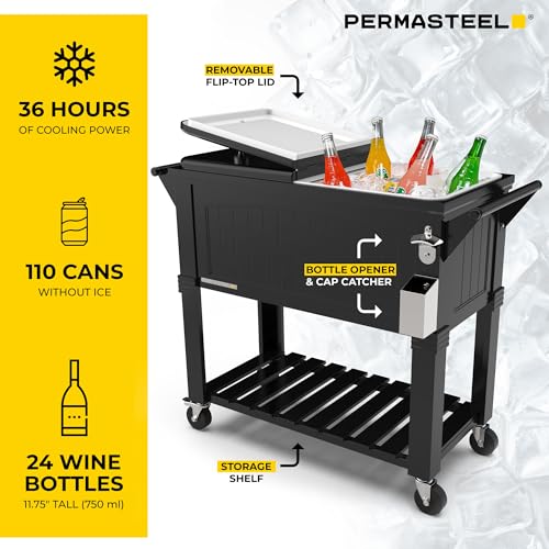Party Cooler with Divider (Cooler W/ Divider / Black)