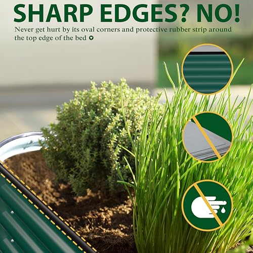 8'x4' Raised Garden Bed (Green / 8x4x2FT)