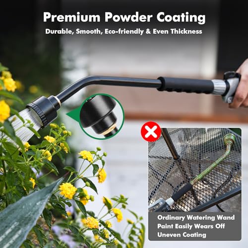 24 Inches Long Watering Wand for Garden Hose (Flash Black)