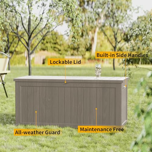300 Gallon Outdoor Storage Box (Grey / 265GAL)