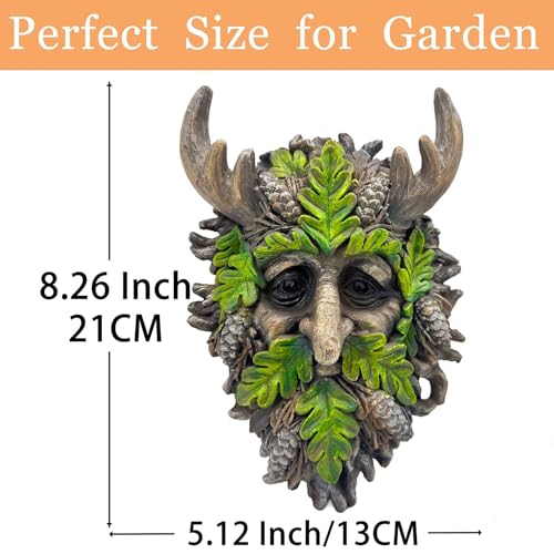 8.3" Real Tree Face Hugger Statue (Green)