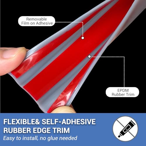 Slimline Cabinet Door Edge Protector (Fit 3/4" - L10' / Grey)