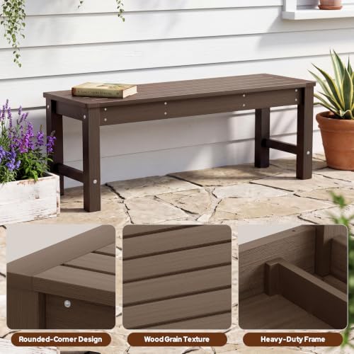 HDPE Outdoor Bench (Brown(hdpe) / 1 pack)