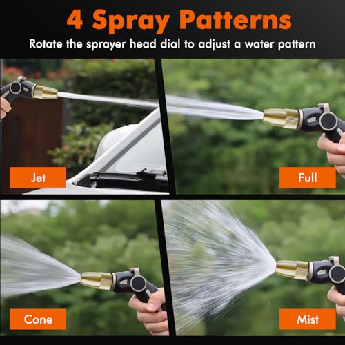 Garden Hose Nozzle (Bronze / 4 Watering Patterns)