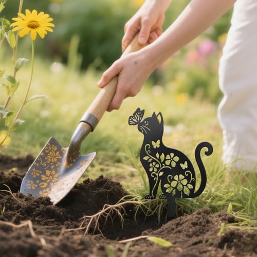 Cat Flowers Garden Plant Marker (Cat Flowers and Butterflies)