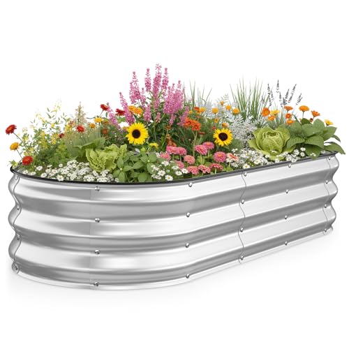 Raised Garden Bed (Silver / 5x2x1FT)