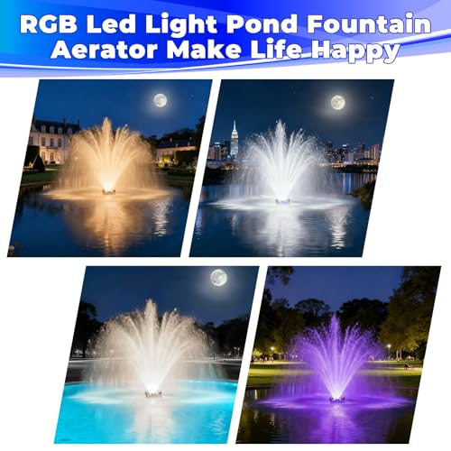 Pond Fountain Aerators with Light (Blue B)