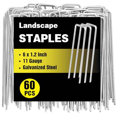60 Pack Landscape Staples 6 Inch (6 Inch)