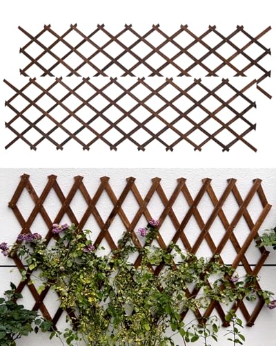 2 Pack 35.4InchWooden Lattice Wall (2 Packs / 1.5 x 7.2 ft)