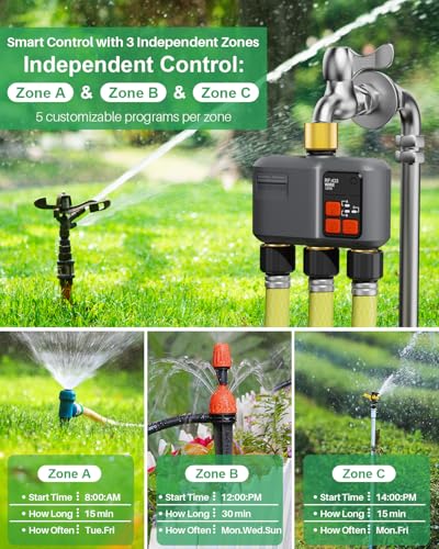 WiFi Sprinkler Timer 3 Zone (3 Zone Brass Inlet & Outlet)