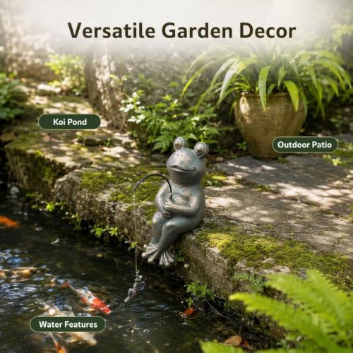 Frog Fishing Statue Garden Decor (Frog-gold Copper)
