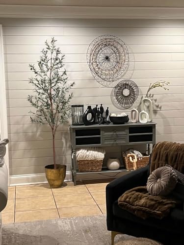 7ft Artificial Olive Tree for Home Decor (Olive Tree (7ft) / 7ft)