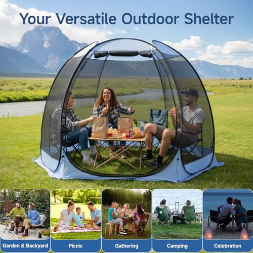 10'x10' Pop Up Screen House Tent (Charcoal Gray / 10'x10')