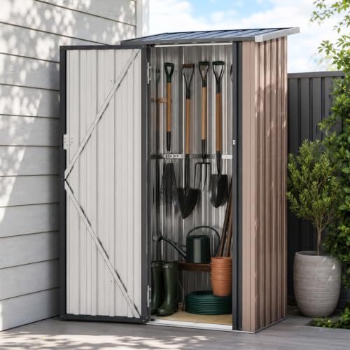 3x2 FT Outdoor Storage Shed (Brown / 3'x2')