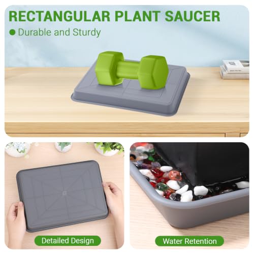 Grey Plastic Trays 11 Inch (11 Inch / Gray)