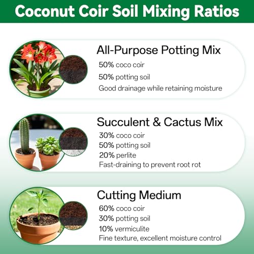8 Pcs Coco Coir Brick for Plants
